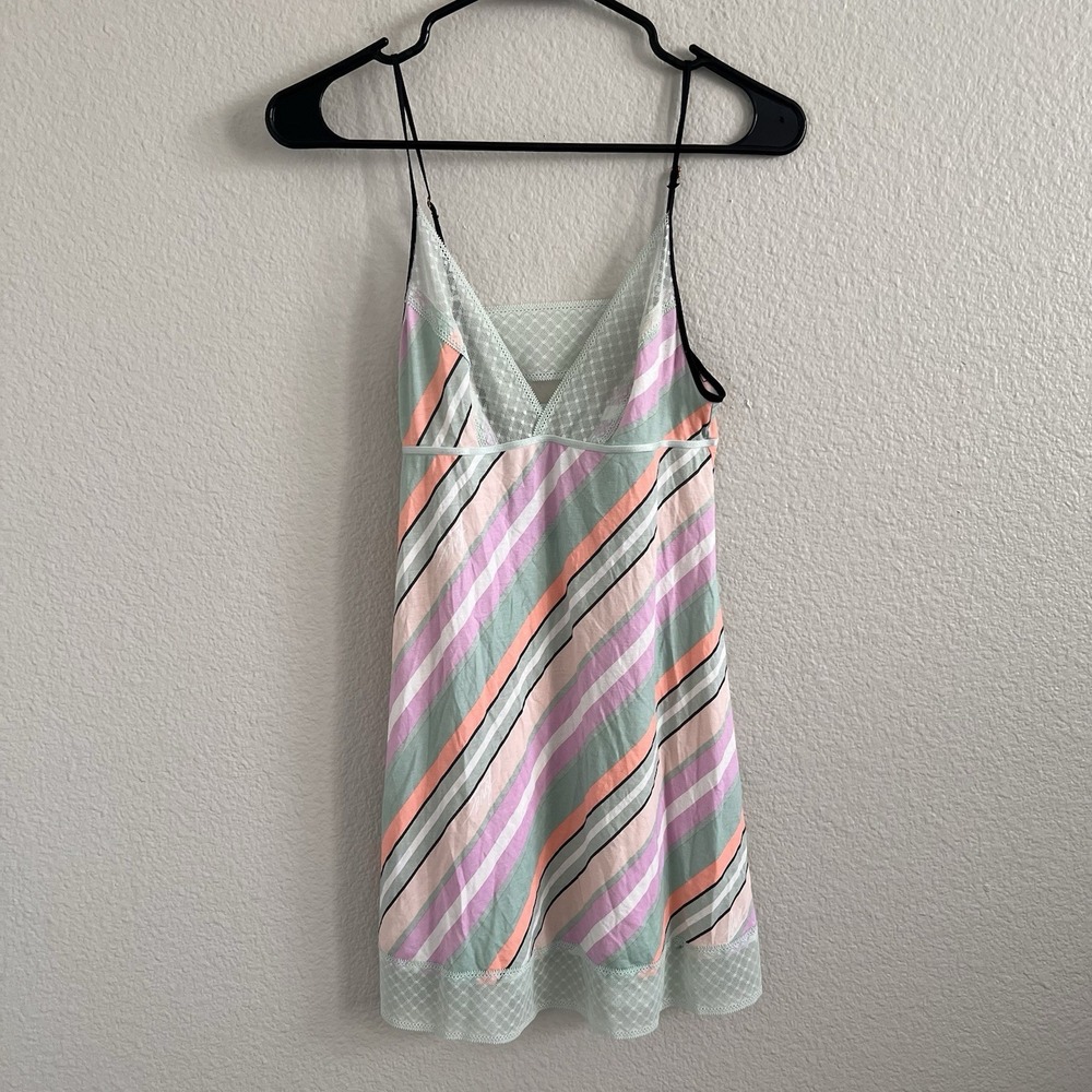 Victoria's Secret XS Multicolor Nightgown Lace Slip Babydoll Nightie Lingerie